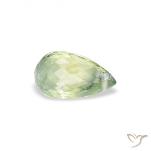 0.81 ct Green Sapphire Stone, Natural Sapphire in Briolette with Hole Shape for Sale