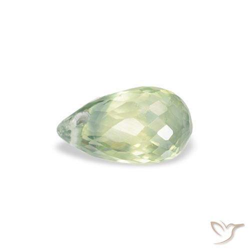 Sapphire Gemstone in 6.7 x 3.9 mm Size for Sale, Sapphire Stone in Very Light Green Color