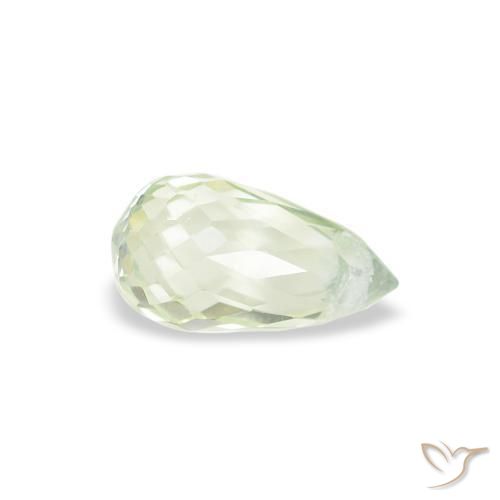 0.71 ct Green Sapphire Stone, Natural Sapphire in Briolette with Hole Shape for Sale