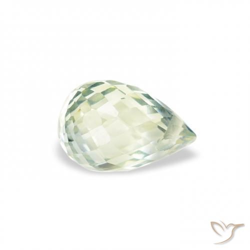 0.76 ct Green Sapphire Stone, Natural Sapphire in Briolette with Hole Shape for Sale