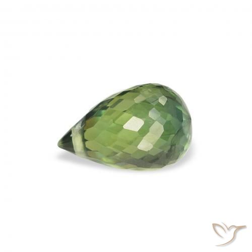 Sapphire Gemstone in 6.5 x 4.3 mm Size for Sale, Sapphire Stone in Forest Green Color