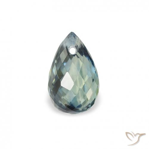 0.83ct Natural Teal Sapphire, Briolette, VS