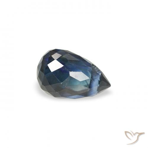 0.47 ct Blue Sapphire Stone, Natural Sapphire in Briolette with Hole Shape for Sale