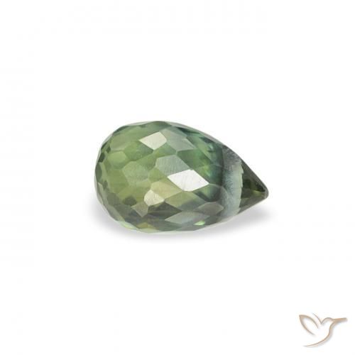 0.49 ct Blue Sapphire Stone, Natural Sapphire in Briolette with Hole Shape for Sale