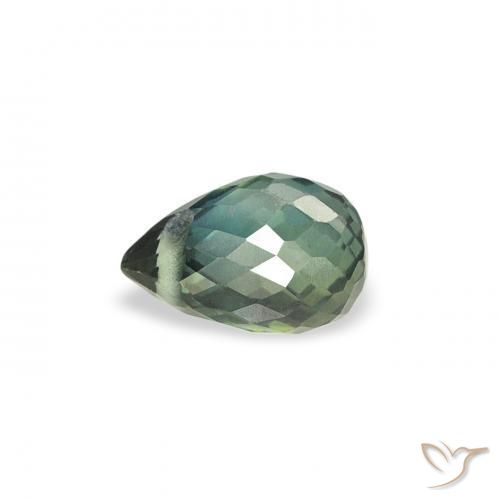 Sapphire Gemstone in 4.9 x 3.4 mm Size for Sale, Sapphire Stone in Medium Blue Green Color
