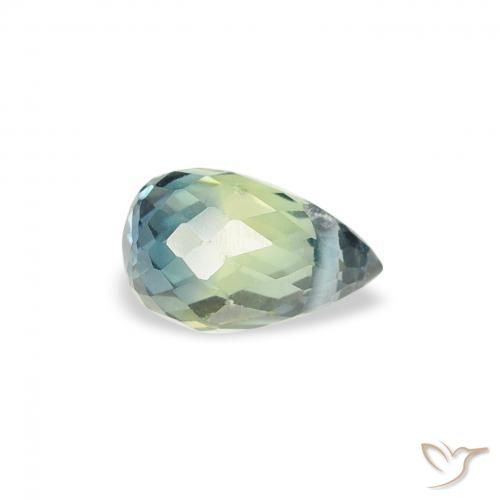 0.59 ct Blue Sapphire Stone, Natural Sapphire in Briolette with Hole Shape for Sale