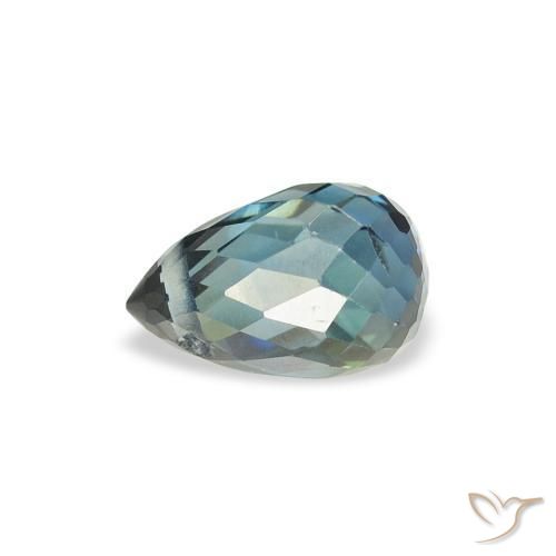 Sapphire Gemstone in 6 x 4 mm (calibrated) Size for Sale, Sapphire Stone in Medium Blue Green Color