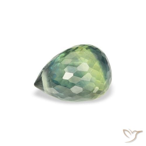 Sapphire Gemstone in 6.1 x 4.4 mm Size for Sale, Sapphire Stone in Light Sage Green Color