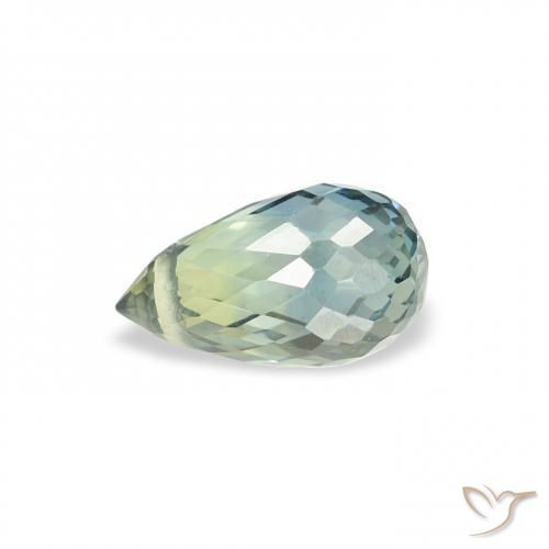 Sapphire Gemstone in 6.3 x 3.8 mm Size for Sale, Sapphire Stone in Light Forest Green Color