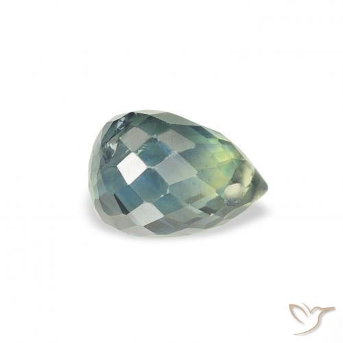 1.00 ct Blue Sapphire Stone, Natural Sapphire in Briolette with Hole Shape for Sale