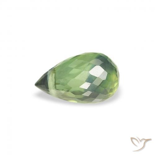 Sapphire Gemstone in 5.6 x 3.5 mm Size for Sale, Sapphire Stone in Warm Green Color