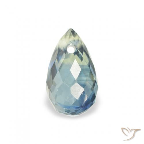 0.65ct Natural Teal Sapphire, Briolette, VS