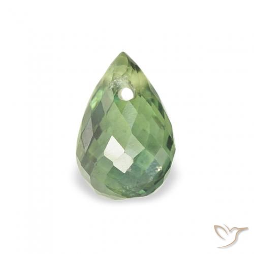 0.71ct Natural Deep Green Sapphire, Briolette, VS