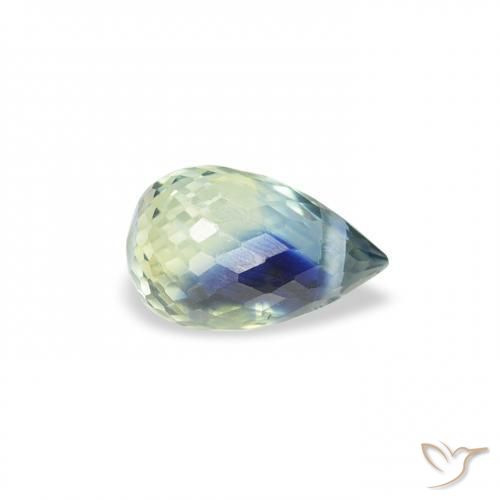 0.62 ct Multicolor Sapphire Stone, Natural Sapphire in Briolette with Hole Shape for Sale