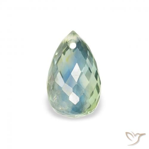 0.83ct Natural Teal Sapphire, Briolette, VS