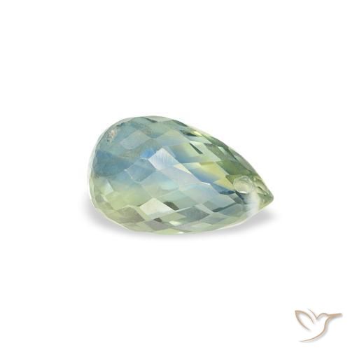 0.83 ct Blue Sapphire Stone, Natural Sapphire in Briolette with Hole Shape for Sale