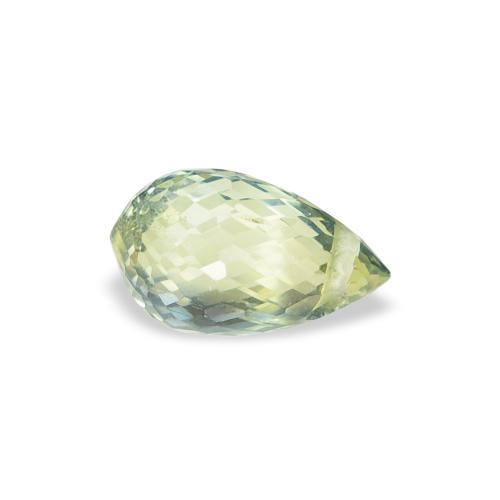 0.80 ct Green Sapphire Stone, Natural Sapphire in Briolette with Hole Shape for Sale