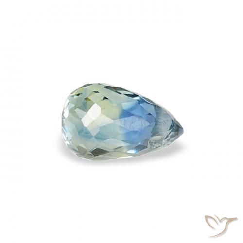 0.47 ct Blue Sapphire Stone, Natural Sapphire in Briolette with Hole Shape for Sale