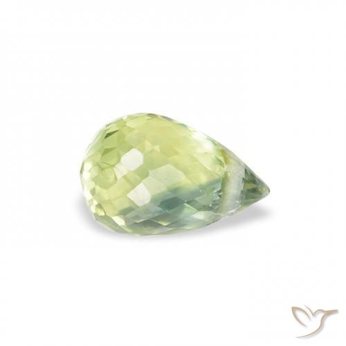 0.74 ct Green Sapphire Stone, Natural Sapphire in Briolette with Hole Shape for Sale