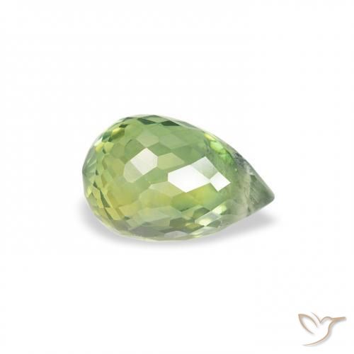 0.81 ct Green Sapphire Stone, Natural Sapphire in Briolette with Hole Shape for Sale