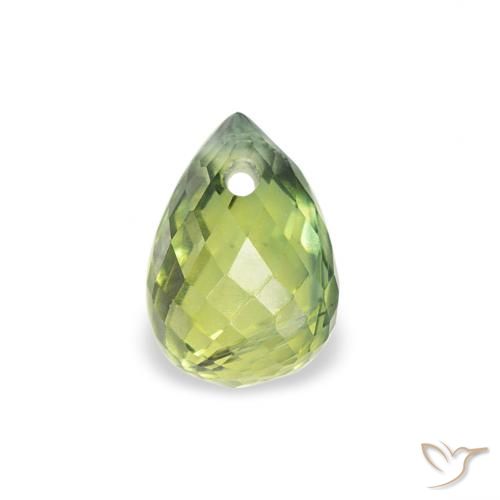 0.59ct Natural Olive Green Sapphire, Briolette, VS