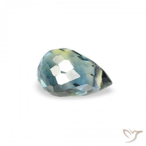0.38 ct Blue Sapphire Stone, Natural Sapphire in Briolette with Hole Shape for Sale
