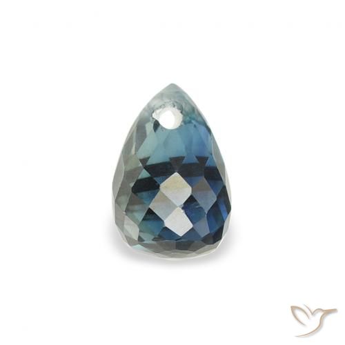 0.61ct Natural Teal Sapphire, Briolette, VS-SI