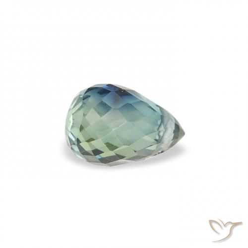 0.61 ct Blue Sapphire Stone, Natural Sapphire in Briolette with Hole Shape for Sale