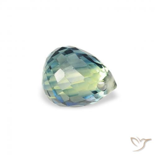 0.71 ct Blue Sapphire Stone, Natural Sapphire in Briolette with Hole Shape for Sale