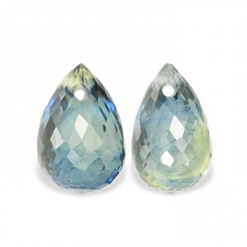 1.48 ctw Blue Sapphire Gemstones, Sapphire Gems in Briolette with Hole Shape for Sale.