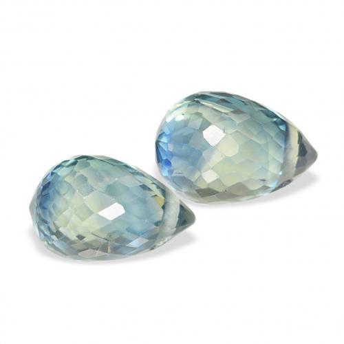 1.48 ctw Blue Sapphire Stones, Natural Sapphire in Briolette with Hole Shape for Sale
