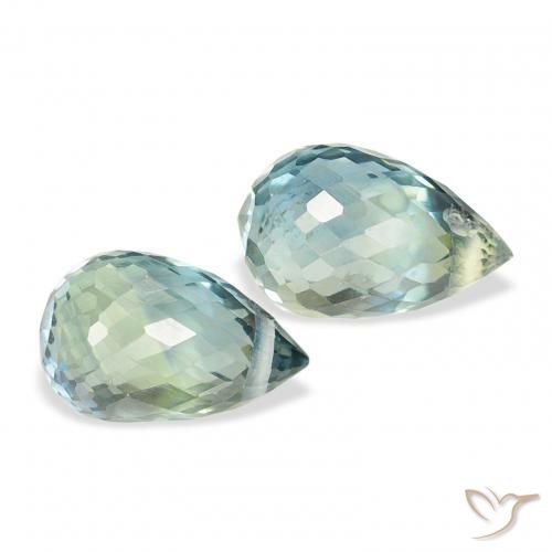1.42 ctw Blue Sapphire Stones, Natural Sapphire in Briolette with Hole Shape for Sale