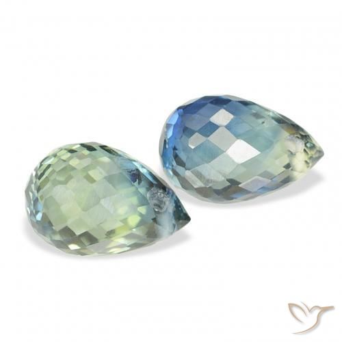 1.49 ctw Blue Sapphire Stones, Natural Sapphire in Briolette with Hole Shape for Sale