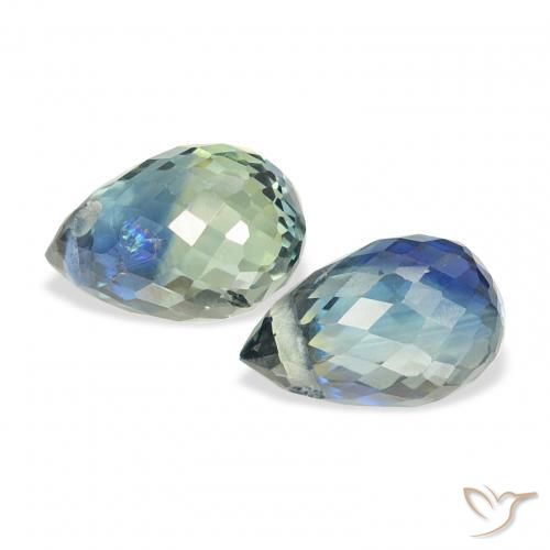 Sapphire Gemstones in 5.7 x 3.8 mm Size for Sale, Sapphire Stones in Teal Color