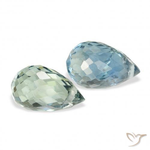 1.42 ctw Blue Sapphire Stones, Natural Sapphire in Briolette with Hole Shape for Sale