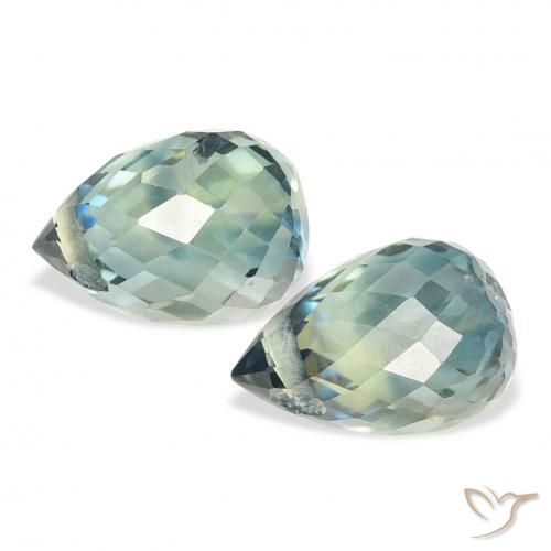 Sapphire Gemstones in 6.1 x 4.2 mm Size for Sale, Sapphire Stones in Teal Color