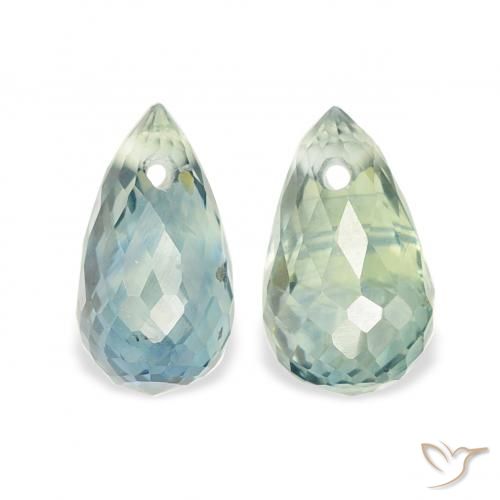 1.01ctw Natural Teal Sapphire, Briolette, VS