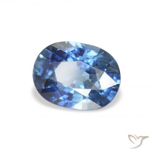 1.78 ct Blue Sapphire Stone, Natural Sapphire in Oval Facet Shape for Sale