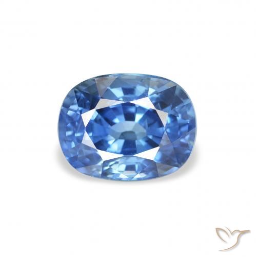 1.58 ct Blue Sapphire Gemstone, Sapphire Gem in Cushion-Cut Shape for Sale.