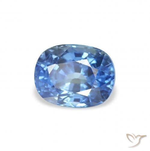 1.58 ct Blue Sapphire Stone, Natural Sapphire in Cushion-Cut Shape for Sale