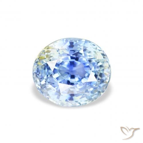 2.10ct Natural Pastel Blue Sapphire, Oval, VS, Photo A