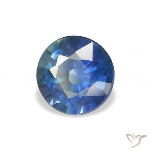 1.57 ct Blue Sapphire Stone, Natural Sapphire in Round Facet Shape for Sale