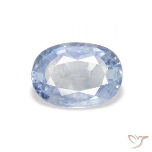 2.00ct Natural Light Blue Sapphire, Oval, VS, Photo A