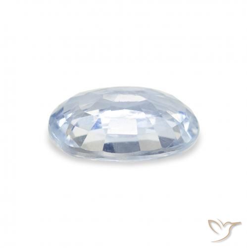 Sapphire Gemstone in 9 x 6.5 mm Size for Sale, Sapphire Stone in Light Blue Color