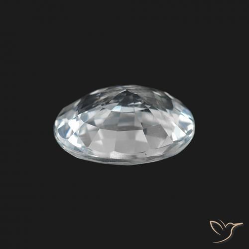 Sapphire Gemstone in 9 x 7 mm (calibrated) Size for Sale, Sapphire Stone in Bluish White Color