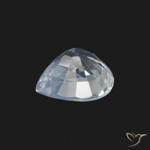 Sapphire Gemstone in 7.1 x 6 mm Size for Sale, Sapphire Stone in Bluish White Color