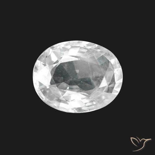 1.67ct Natural White Sapphire, Oval, VS