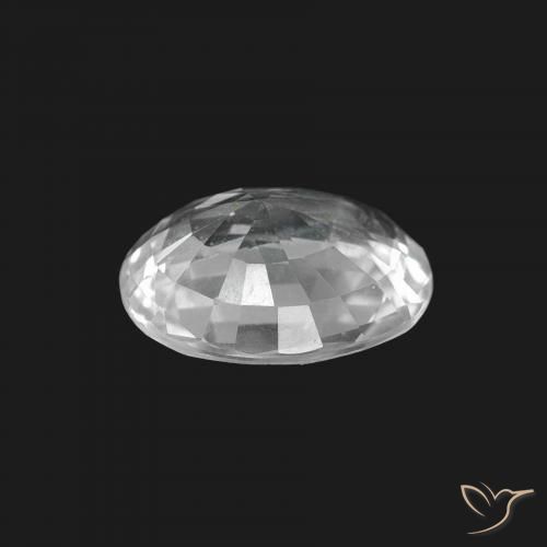 Sapphire Gemstone in 8.2 x 6.6 mm Size for Sale, Sapphire Stone in White Color