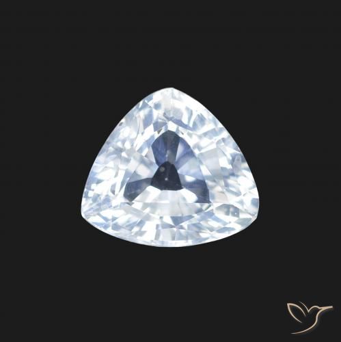 1.25ct Natural Bluish White Sapphire, Trillion, VS