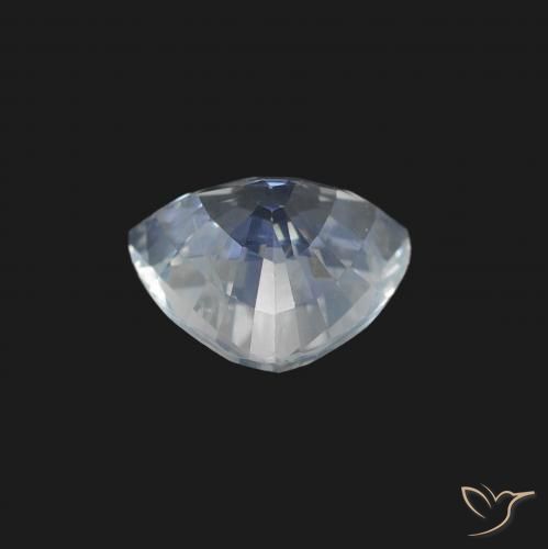Sapphire Gemstone in 7.1 x 6.4 mm Size for Sale, Sapphire Stone in Bluish White Color